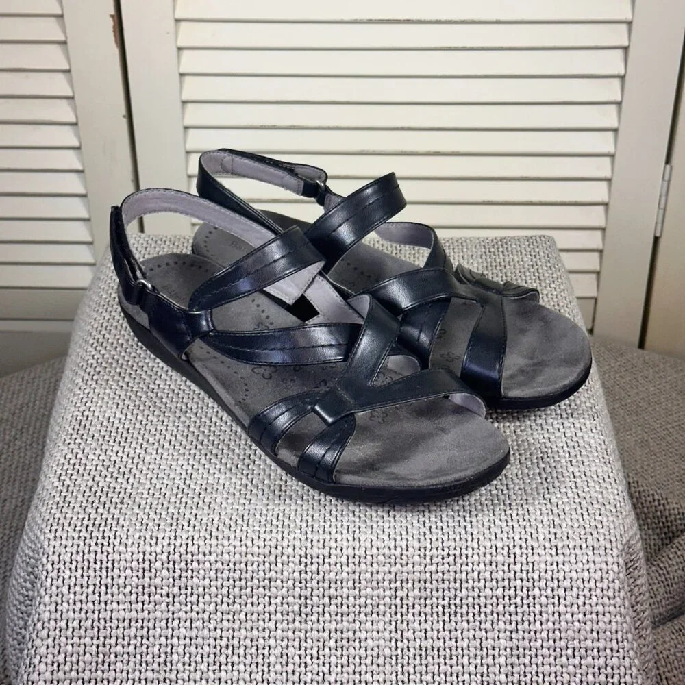 BareTraps Women's Jadra Jacey Black Comfort Fisherman Travel Sandal Size 9